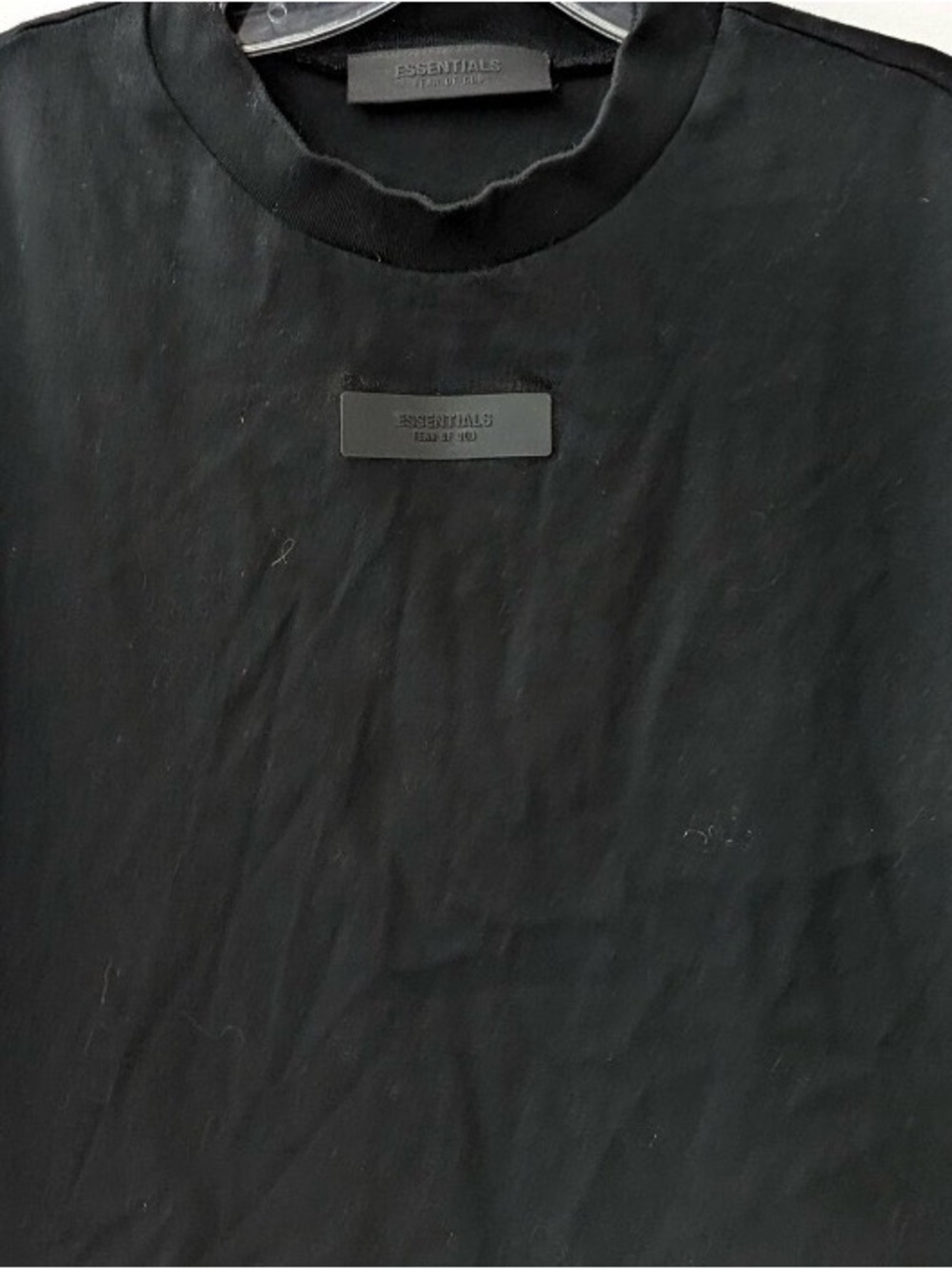 Essentials Fear of God Black Oversized Crew Neck T-Shirt Unidex Size Small - Picture 6 of 10